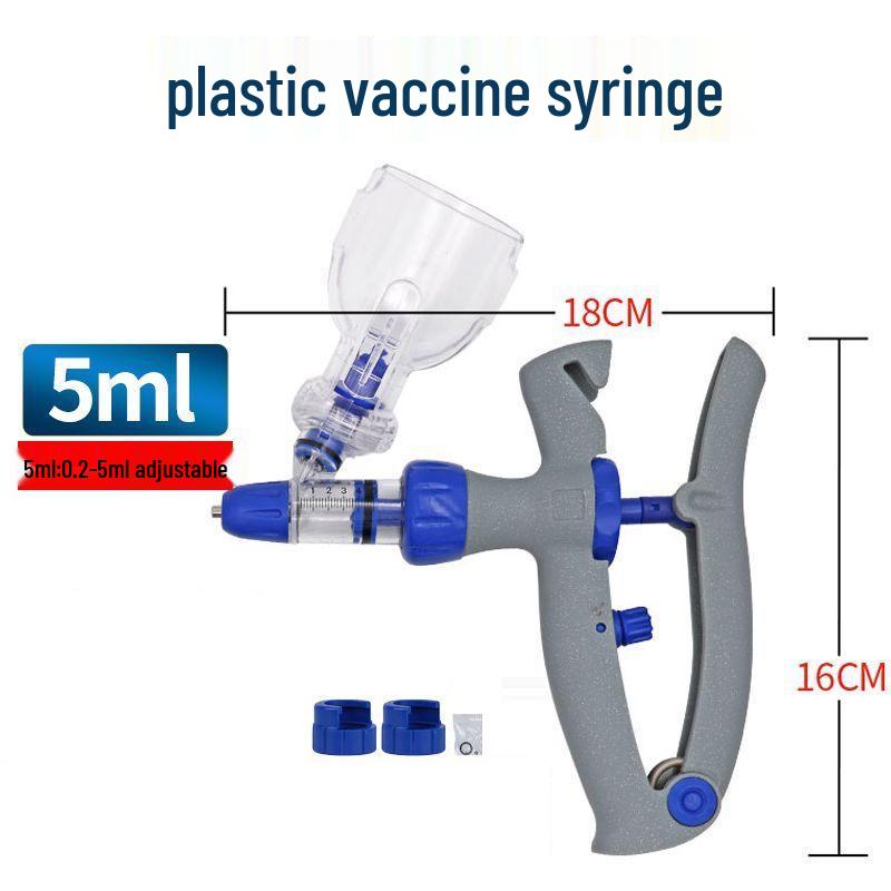 Adjustable Veterinary Vaccine Injector 5ml/2ml for Epidemic Prevention
Adjustable Veterinary Vaccine Injector 5ml/2ml for Epidemic Prevention