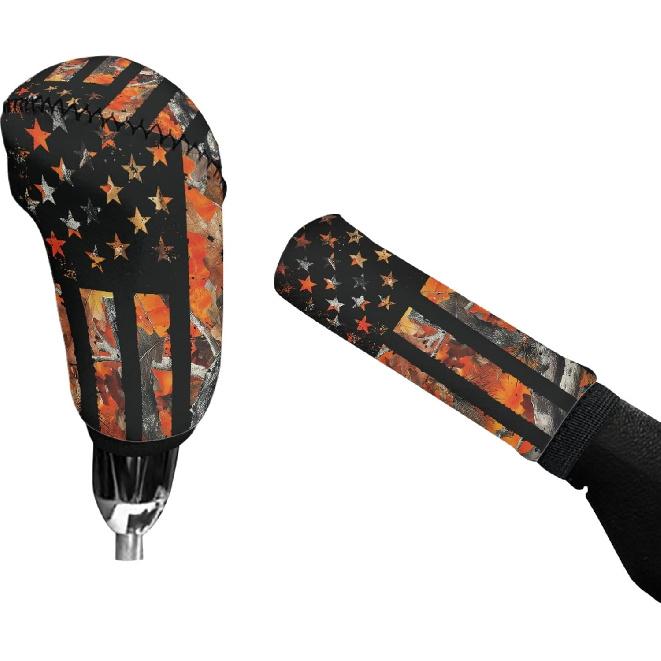 Camouflage Deer Car Handbrake Cover Gear Shift Knob Cover American Flag Auto Interior Accessory 2 Piece for Women Men American Flag Orange Camo
Camouflage Deer Car Handbrake Cover Gear Shift Knob Cover American Flag Auto Interior Accessory 2 Piece for Women Men American Flag Orange Camo