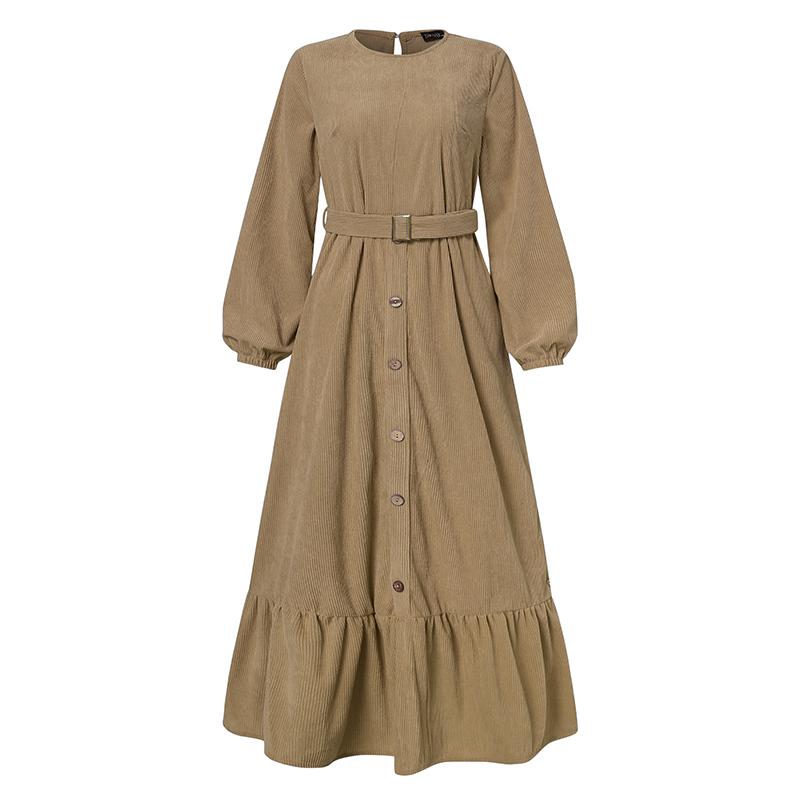 ZANZEA Повседневное вельветовое весеннее свободное платье с круглым вырезом и длинными рукавами
ZANZEA Повседневное вельветовое весеннее свободное платье с круглым вырезом и длинными рукавами