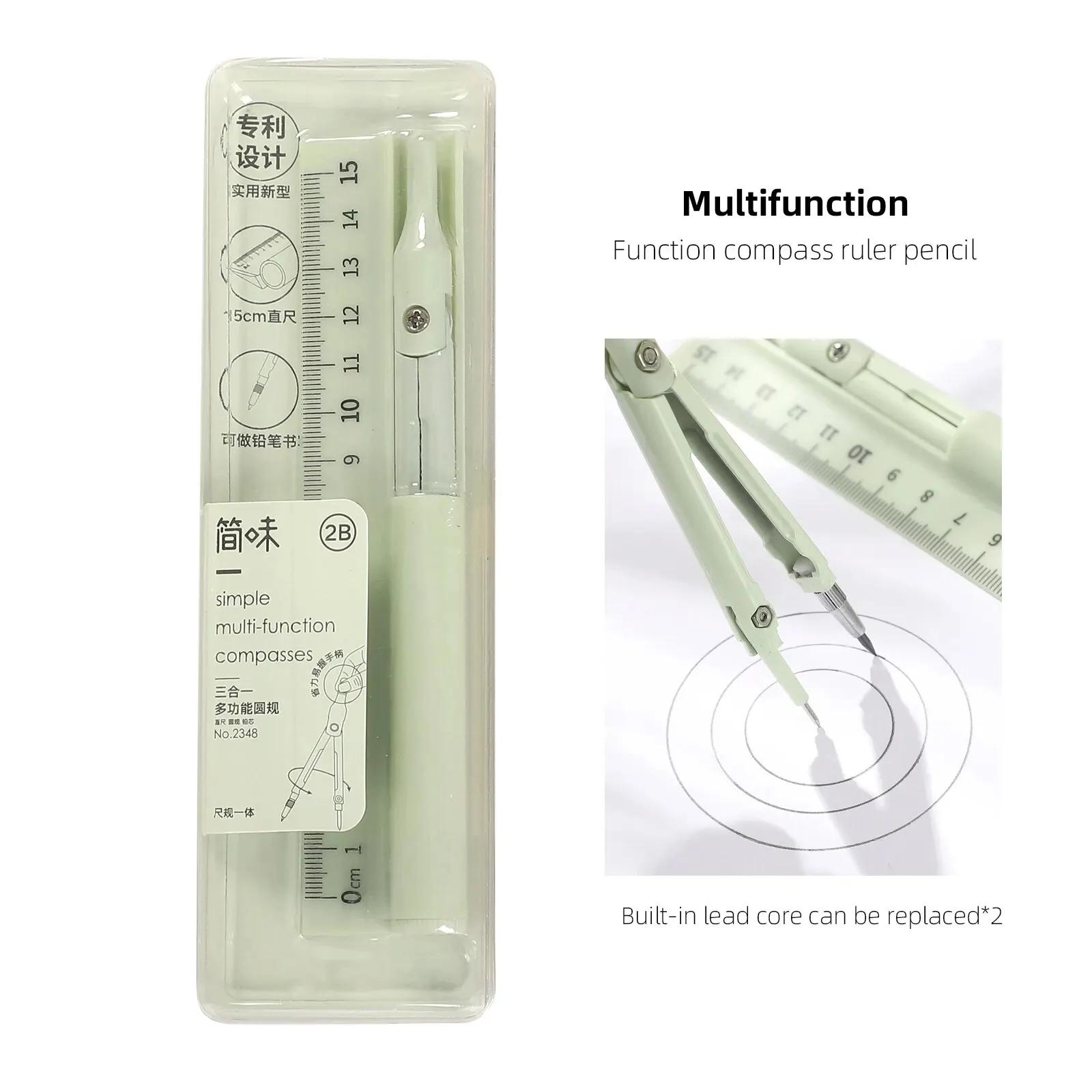 Multifunctional Compass Ruler Pencil Three-in-one Student-specific Exam Drawing Ruler for College Entrance Examination
Multifunctional Compass Ruler Pencil Three-in-one Student-specific Exam Drawing Ruler for College Entrance Examination