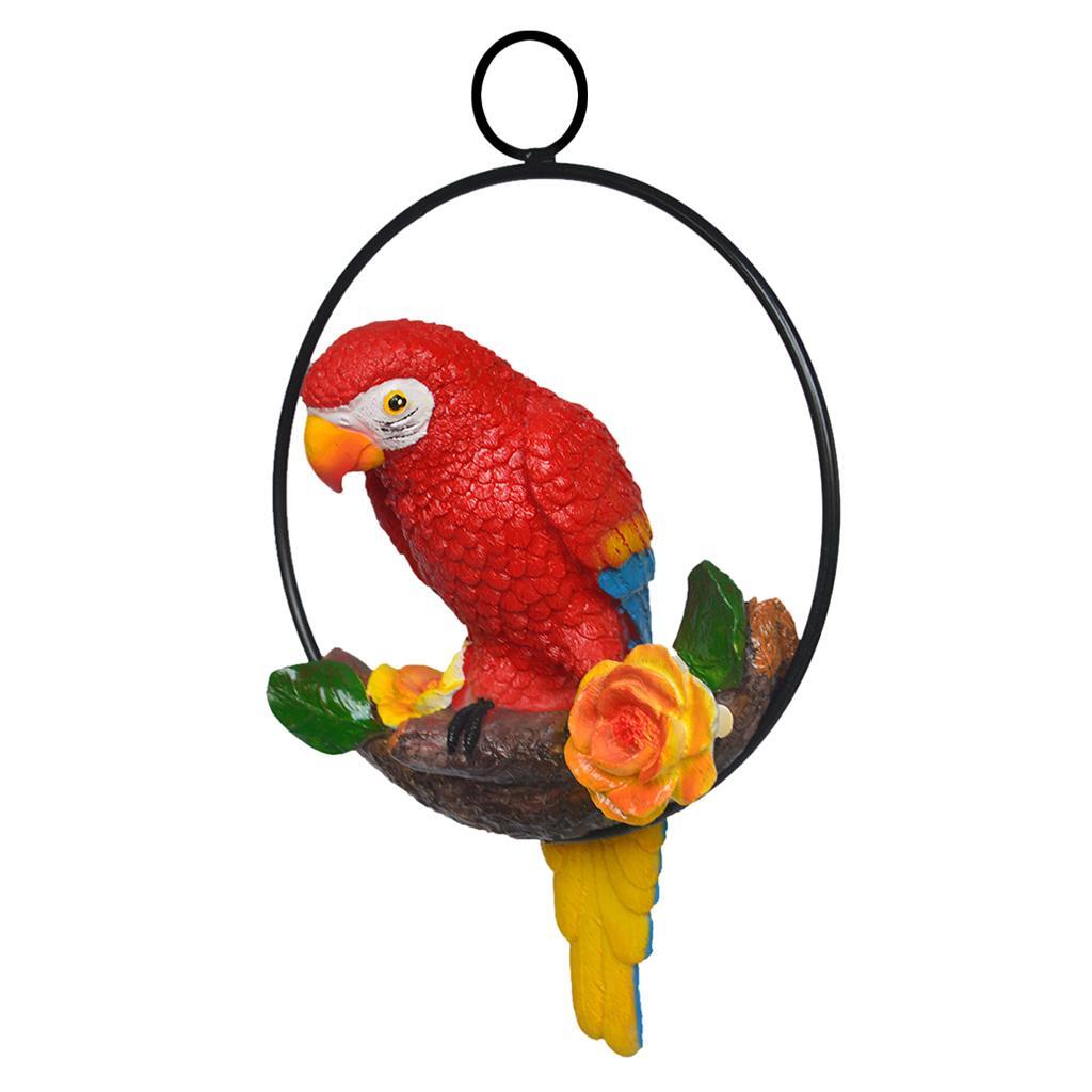 Resin Artificial Parrot Statue Perch Hanging on Metal Ring Garden Decor Birds Sculpture type b
Resin Artificial Parrot Statue Perch Hanging on Metal Ring Garden Decor Birds Sculpture type b