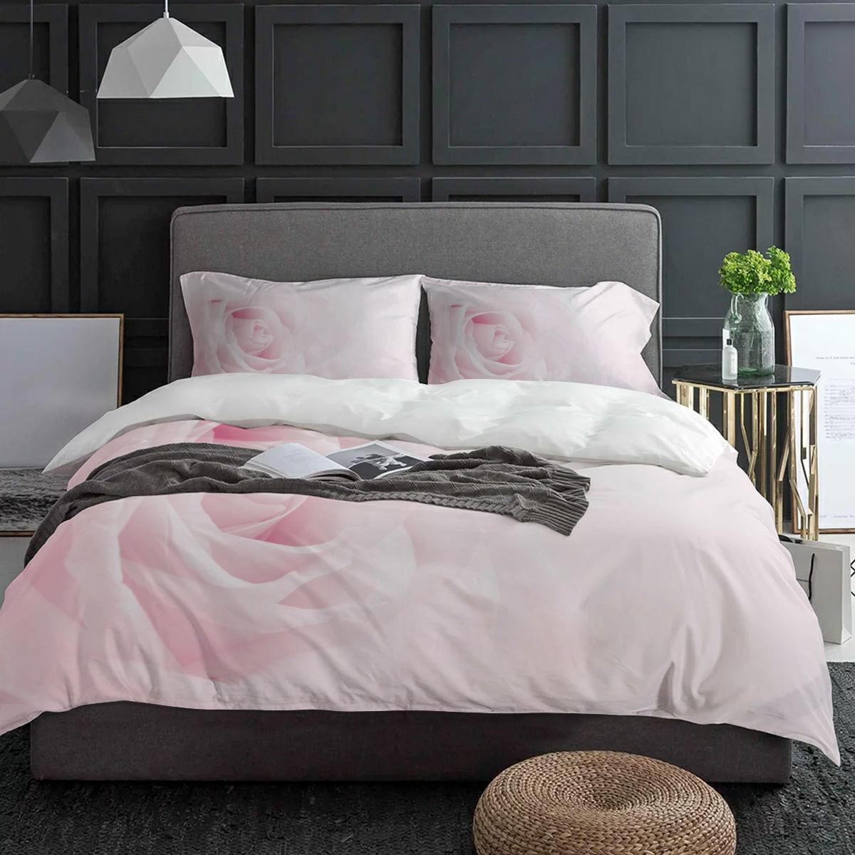 Rose Flower Pink Bedding Set 3pcs Boys Girls Duvet Cover Pillowcase Kids Adult Quilt Cover Double Bed Set Home Textile (135x200cm)
Rose Flower Pink Bedding Set 3pcs Boys Girls Duvet Cover Pillowcase Kids Adult Quilt Cover Double Bed Set Home Textile (135x200cm)