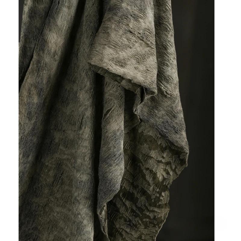 Knitted Fabric Vintage Green Cloud Dye Worn Ragged Fabric To Make Old Three-dimensional Reconstruction Clothing Designer Fabric 50x140cm
Knitted Fabric Vintage Green Cloud Dye Worn Ragged Fabric To Make Old Three-dimensional Reconstruction Clothing Designer Fabric 50x140cm