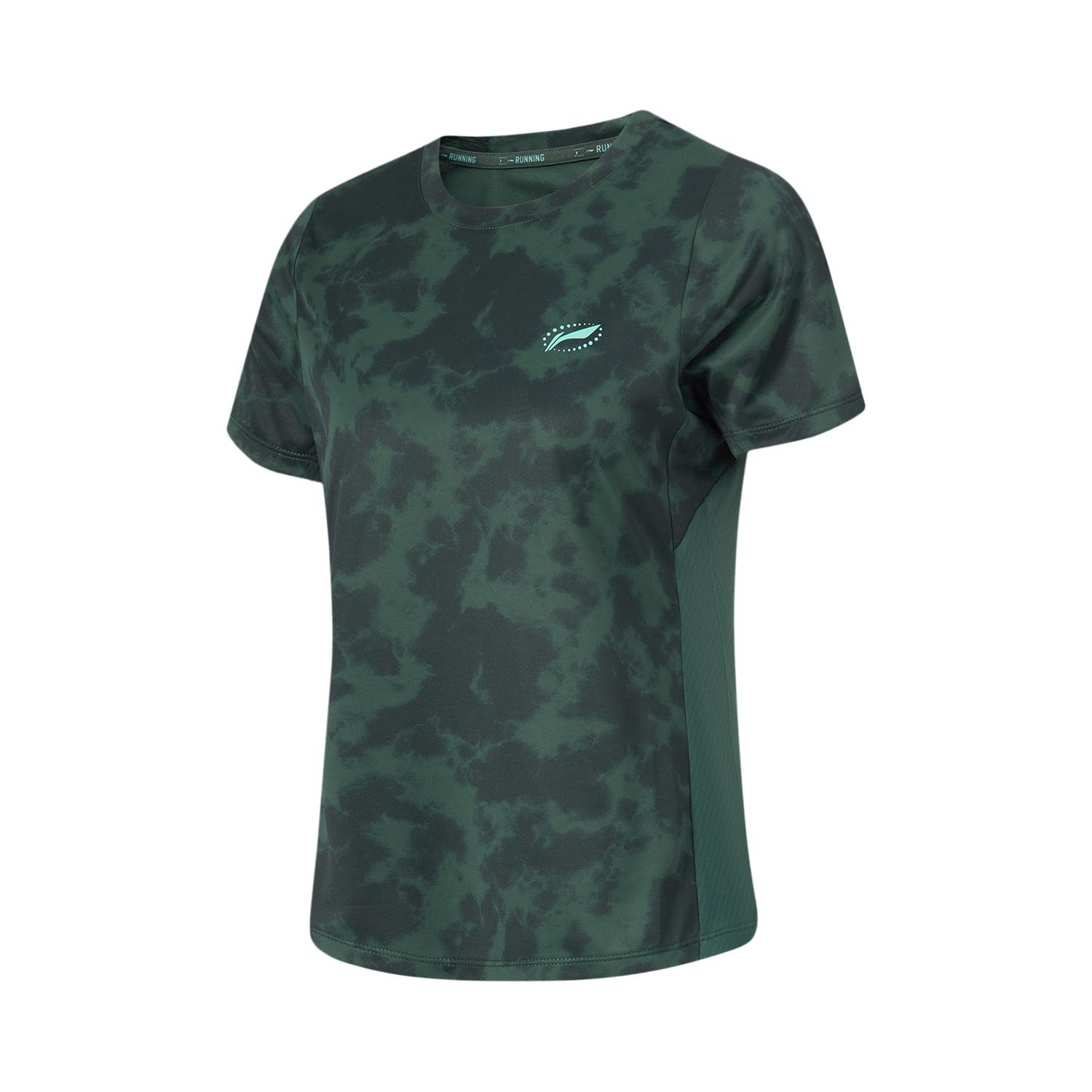 Футболка Li Ning Running Series с круглым вырезом и коротким рукавом, быстросохнущая, с логотипом по всей поверхности, женская, темно-зеленая, черная, ATSU202-7 M
Футболка Li Ning Running Series с круглым вырезом и коротким рукавом, быстросохнущая, с логотипом по всей поверхности, женская, темно-зеленая, черная, ATSU202-7 M