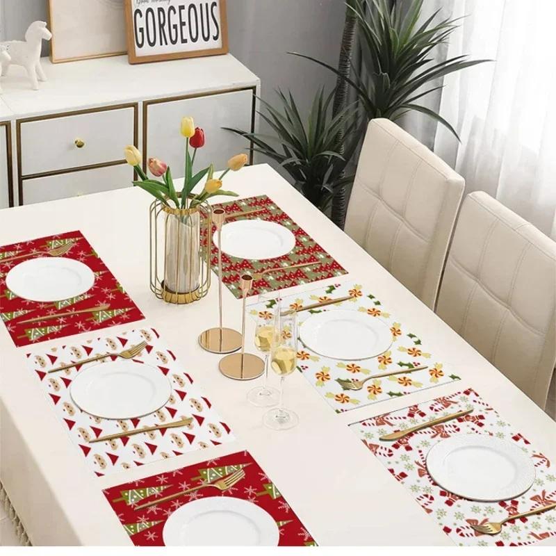 Christmas Printed Pvc Placemats Non-slip Heat Insulation Mat Bowl Mats Plate Cups Coasters Table Decoration and Accessories 30X45cm
Christmas Printed Pvc Placemats Non-slip Heat Insulation Mat Bowl Mats Plate Cups Coasters Table Decoration and Accessories 30X45cm