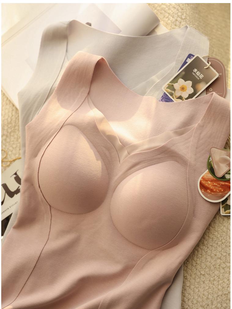 Women s Brushed, Skin-Friendly Petal Collar Tank Top with Built-in Chest Pads for Warmth in Autumn & Winter (No Bra Needed!) L розовый
Women s Brushed, Skin-Friendly Petal Collar Tank Top with Built-in Chest Pads for Warmth in Autumn & Winter (No Bra Needed!) L розовый
