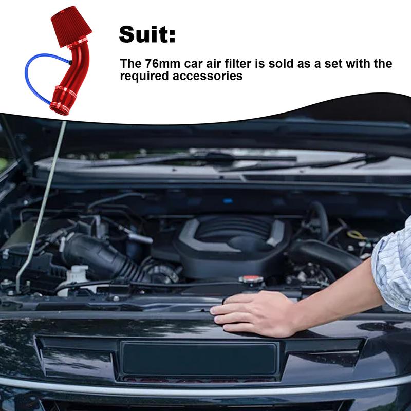 Cold Air Intake Kit 76mm High Flow Cold Air Intake Pipe Kit Automotive Replacement Ram Air Kit Multifunctional Car Cold Air чорний
Cold Air Intake Kit 76mm High Flow Cold Air Intake Pipe Kit Automotive Replacement Ram Air Kit Multifunctional Car Cold Air чорний