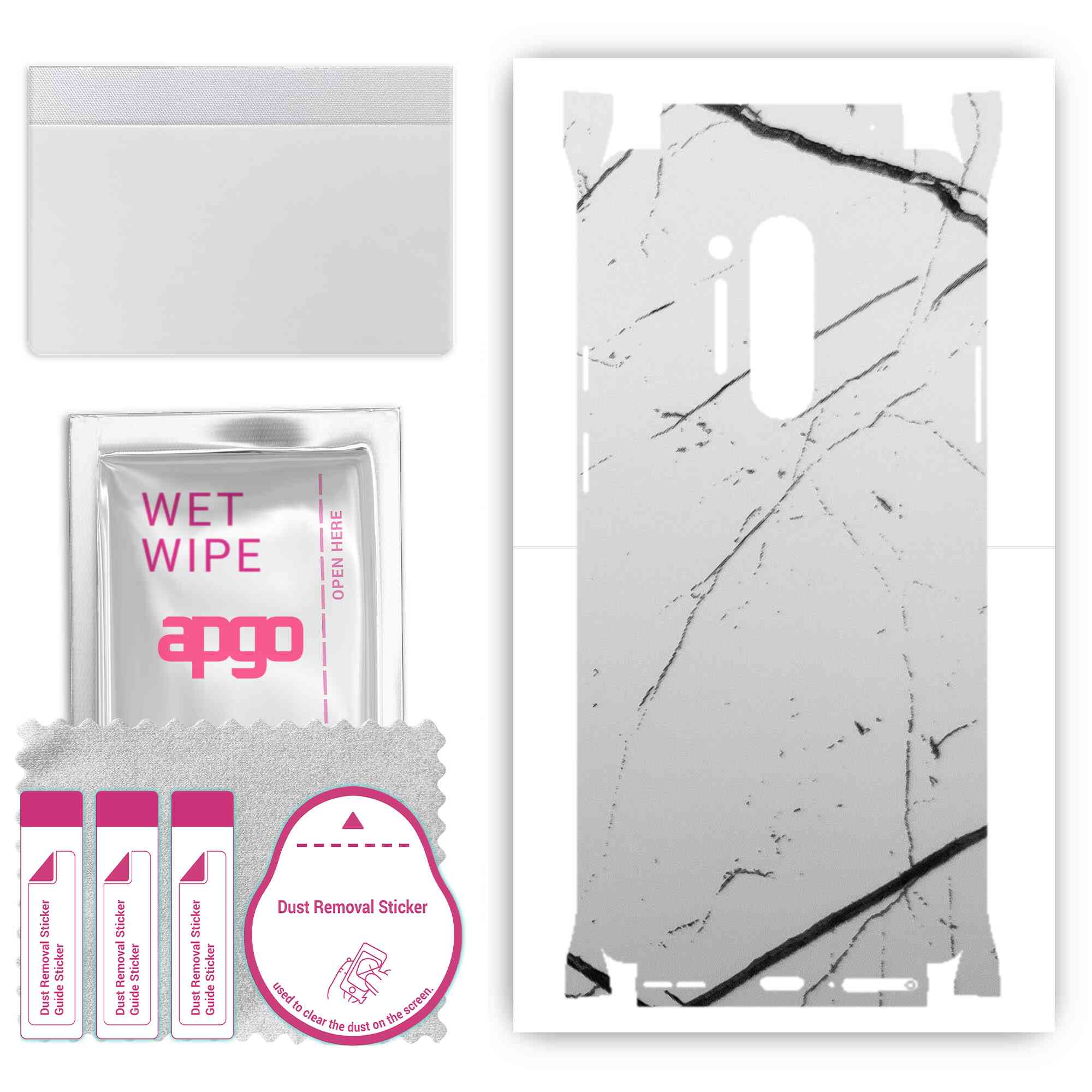 apgo Protective Skin Sticker for the back+sides compatible with OnePlus 8 Pro, Full Wrap Film, Foil, Vinyl - Pattern White Marble
apgo Protective Skin Sticker for the back+sides compatible with OnePlus 8 Pro, Full Wrap Film, Foil, Vinyl - Pattern White Marble