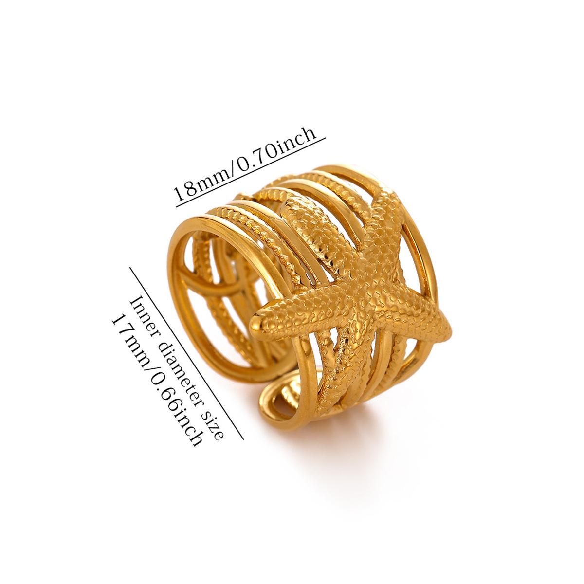 Summer Beach Style Gold Color Open Rings Stainless Steel Starfish Seashell Palm Tree Anillos Waterproof Ring Jewelry For Women
Summer Beach Style Gold Color Open Rings Stainless Steel Starfish Seashell Palm Tree Anillos Waterproof Ring Jewelry For Women