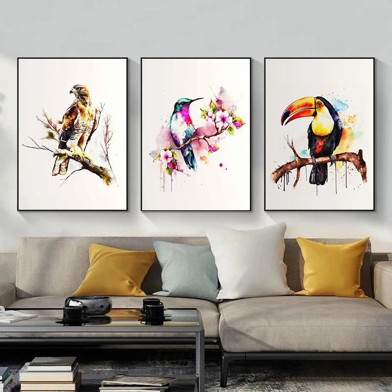 Birds Standing on Branches Watercolor Poster Goldfinch Hummingbird Crow Toucan Canvas Painting Wall Art Picture Home Decor 8X12inch 20x30cm
Birds Standing on Branches Watercolor Poster Goldfinch Hummingbird Crow Toucan Canvas Painting Wall Art Picture Home Decor 8X12inch 20x30cm