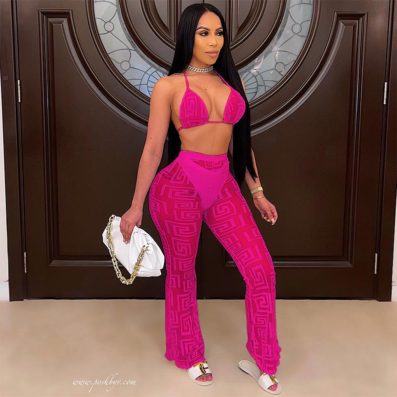 Stylish Sheer Letter Print Two-Piece: High-Waisted Pants + Bikini Top for Women (HN023) S рожевий червоний колір
Stylish Sheer Letter Print Two-Piece: High-Waisted Pants + Bikini Top for Women (HN023) S рожевий червоний колір