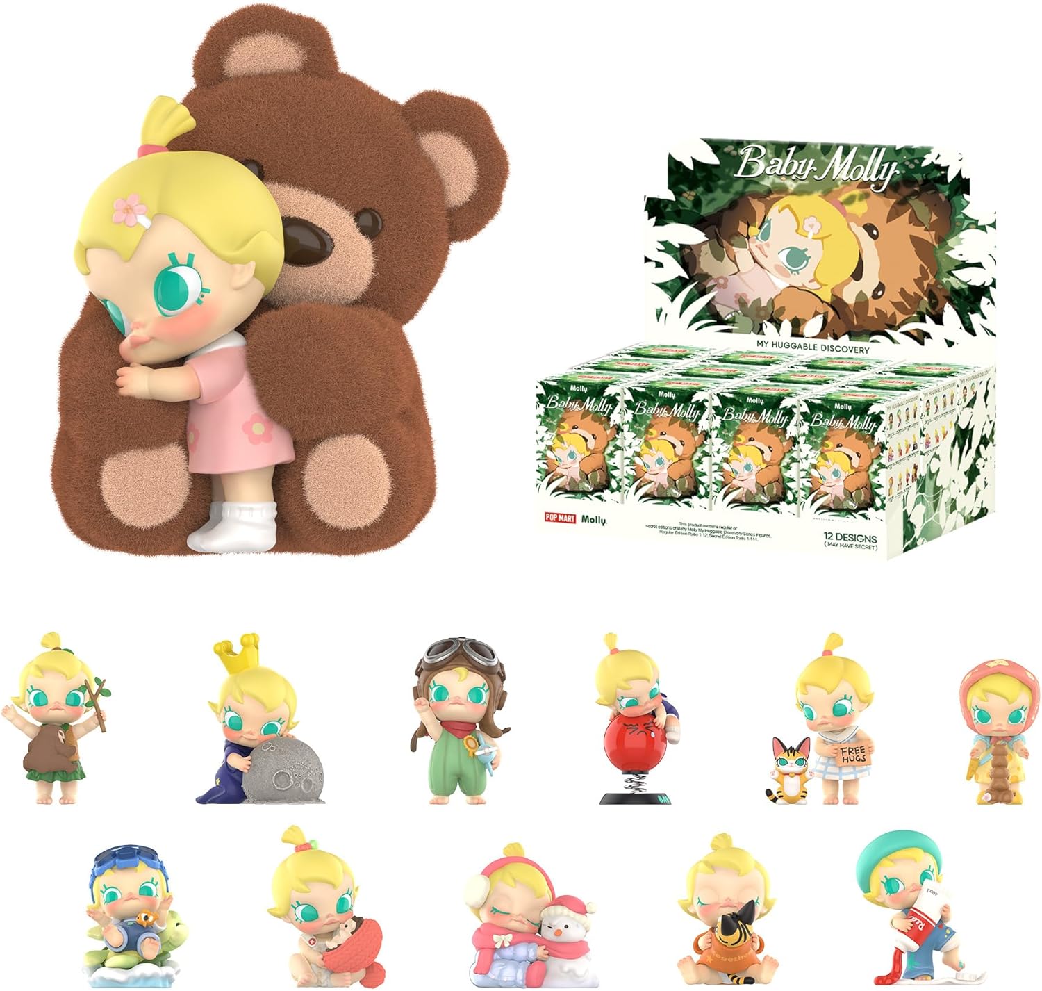 POP MART Baby Molly My Huggable Discovery Series Blind Box Figures, Random Design Action Figures Collectible Toys,Single Box
POP MART Baby Molly My Huggable Discovery Series Blind Box Figures, Random Design Action Figures Collectible Toys,Single Box