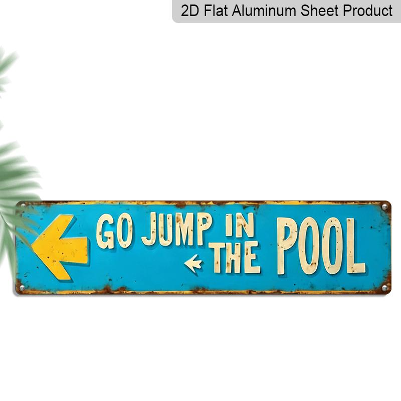 3.94 X 15.74 Inches Aluminum Decorative Sign - 2D Flat, 1pc Vintage Metal Sign Saying Go Jump in The Pool - Featuring A Turquoise and Yellow Retro 40cm x 10cm
3.94 X 15.74 Inches Aluminum Decorative Sign - 2D Flat, 1pc Vintage Metal Sign Saying Go Jump in The Pool - Featuring A Turquoise and Yellow Retro 40cm x 10cm