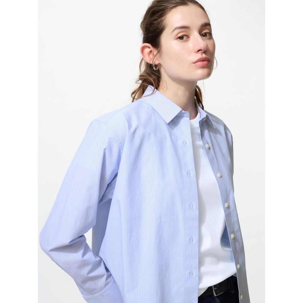 Рубашка Uniqlo из хлопка с длинным рукавом 00 WHITE/WOMEN XS 
Рубашка Uniqlo из хлопка с длинным рукавом 00 WHITE/WOMEN XS