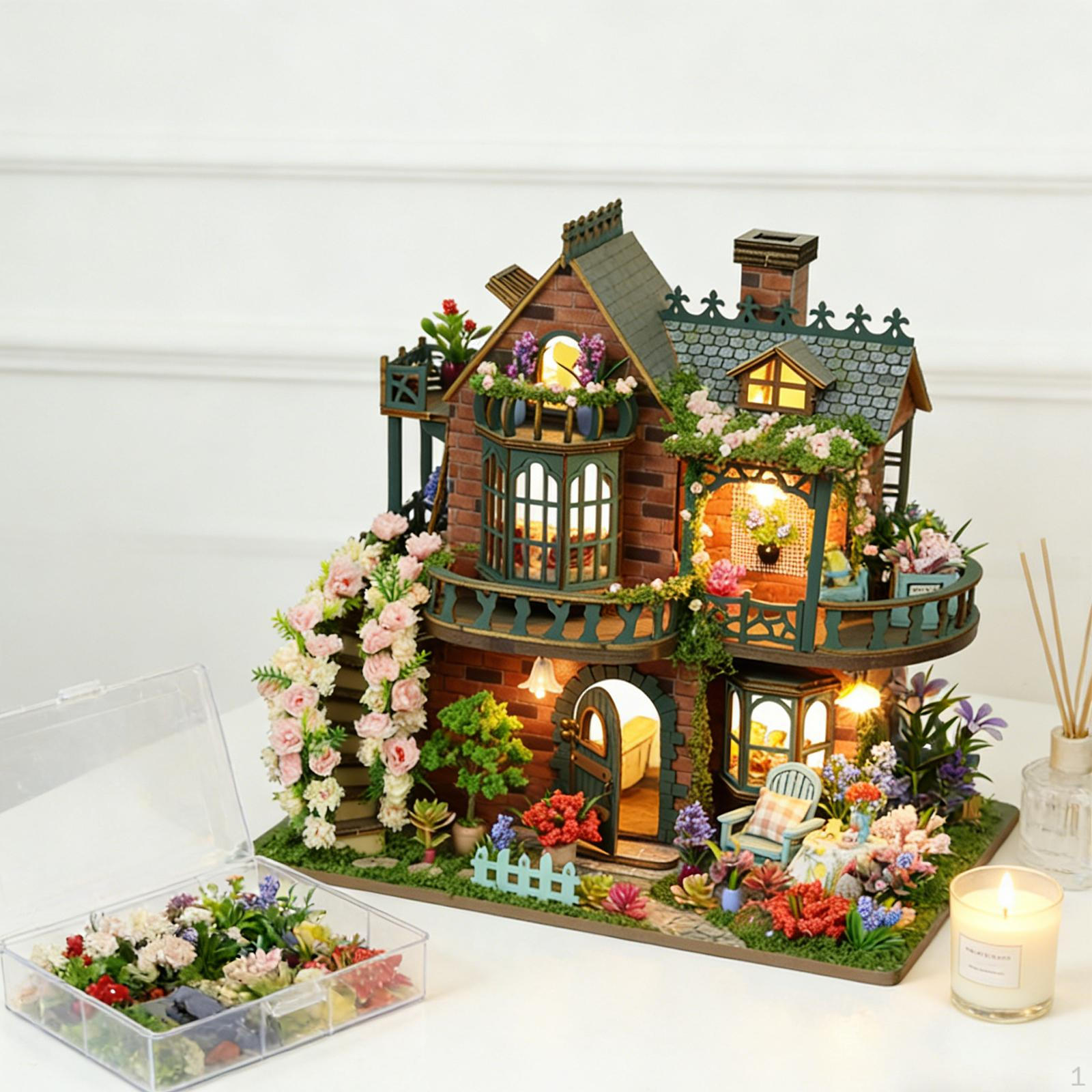 DIY Miniature House Kit Dollhouse for Women, Friends and Hobbyists Wood Crafts with LED Mini
DIY Miniature House Kit Dollhouse for Women, Friends and Hobbyists Wood Crafts with LED Mini