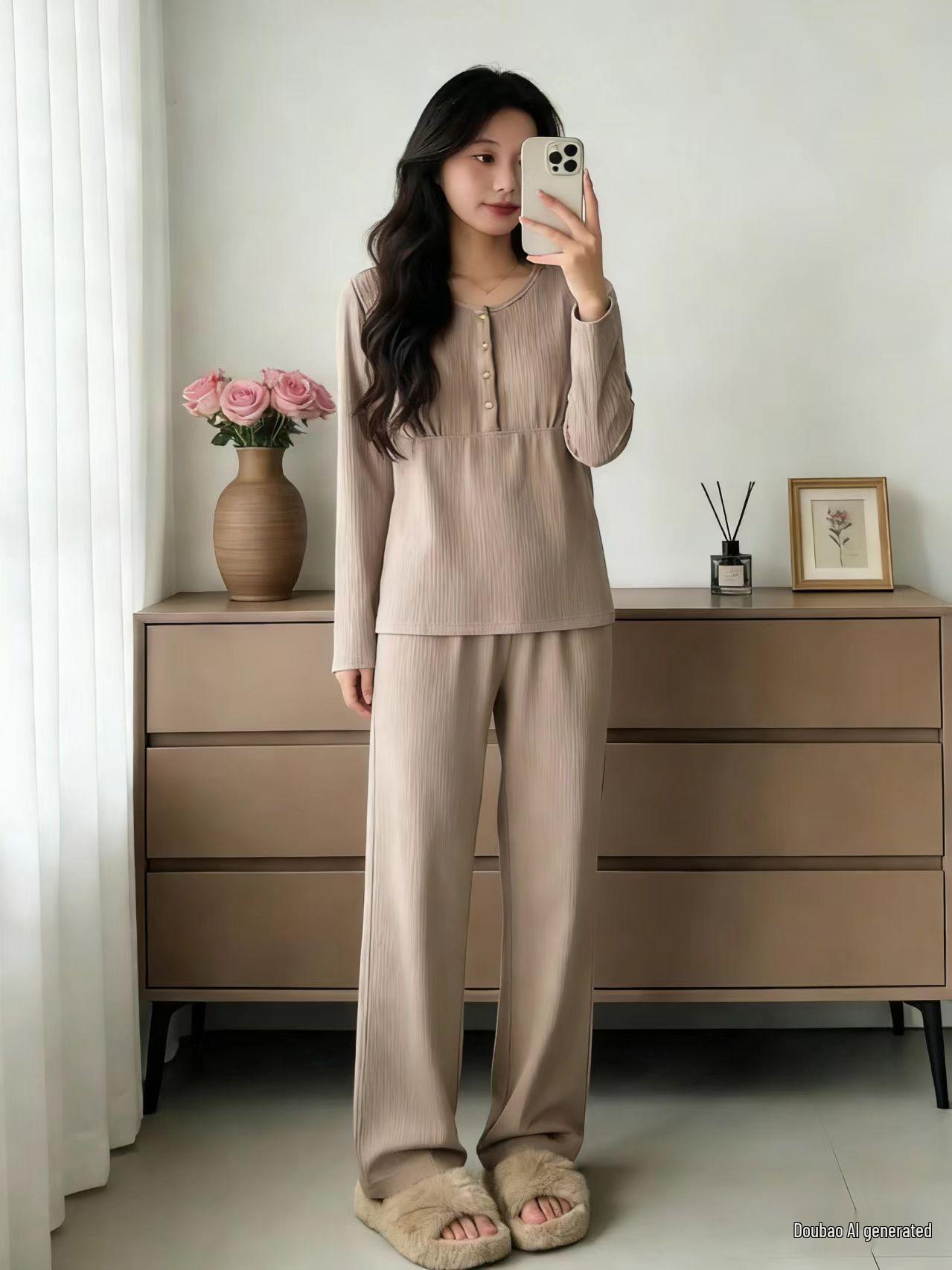 2026 Spring/Autumn Long Sleeve Maternity Set, Nursing-Friendly, No Bra Needed, Postpartum Confinement Home Wear, Two-Piece. 2XL (145-165)
2026 Spring/Autumn Long Sleeve Maternity Set, Nursing-Friendly, No Bra Needed, Postpartum Confinement Home Wear, Two-Piece. 2XL (145-165)