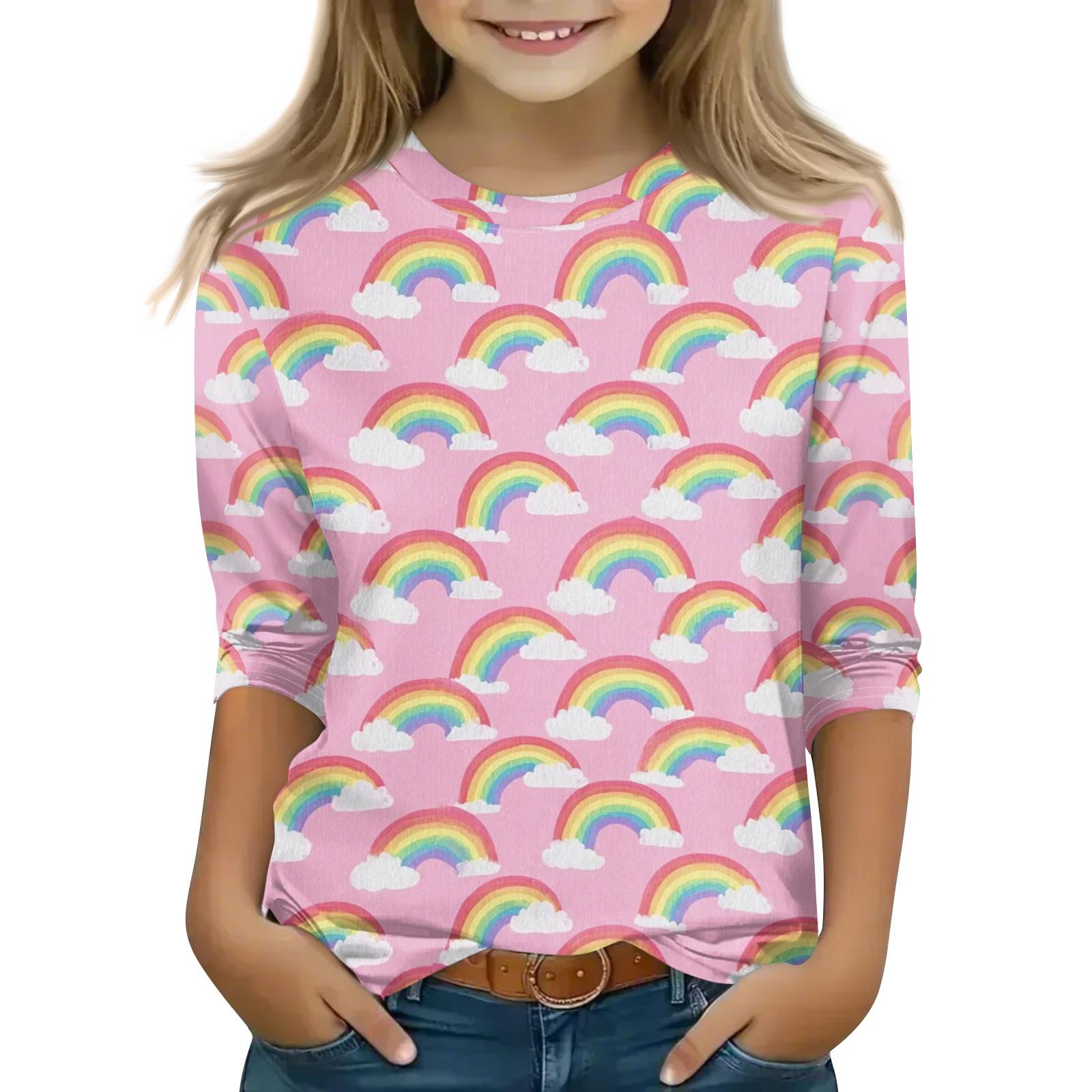 Girls Crew Neck Lightweight Floral Print Three Quarter Sleeve Top Spring Summer Soft Breathable Casual Shirt for Kids 160 кавун червоний колір
Girls Crew Neck Lightweight Floral Print Three Quarter Sleeve Top Spring Summer Soft Breathable Casual Shirt for Kids 160 кавун червоний колір