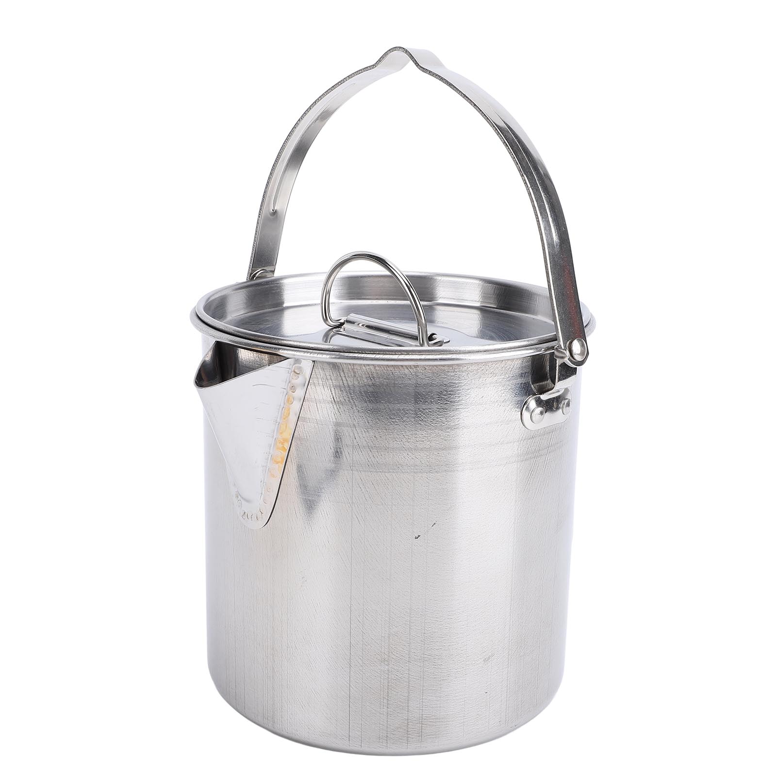 Camping Pot Tea Kettle 1.2L Stainless Steel Portable Outdoor Camping Coffee Pot Campfire Kettle for Water Heating Boiling Hiking Picnic
Camping Pot Tea Kettle 1.2L Stainless Steel Portable Outdoor Camping Coffee Pot Campfire Kettle for Water Heating Boiling Hiking Picnic
