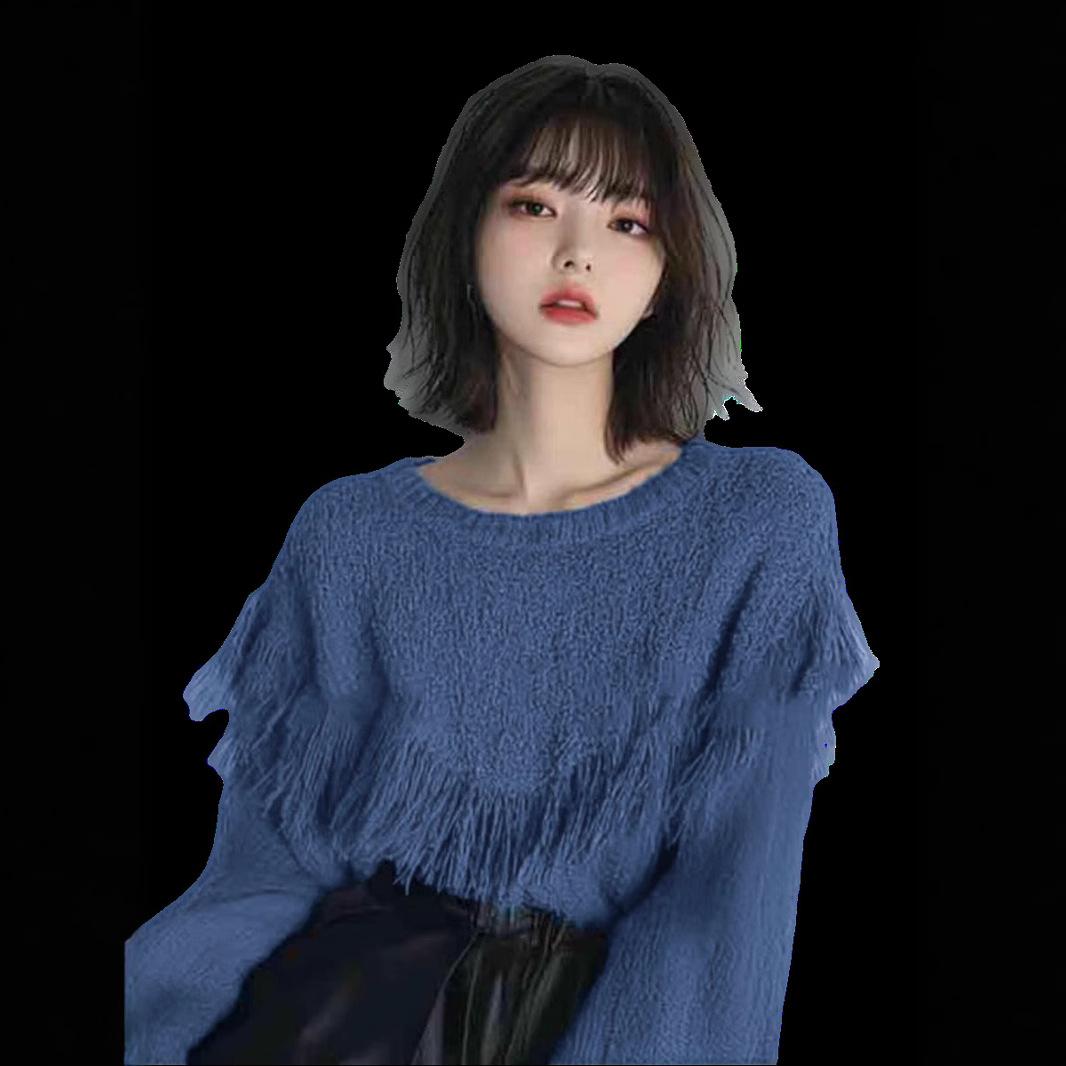 Зимний женский дизайн Niche Absolutely Beautiful Temperament Круглый вырез с бахромой Трикотаж M синий
Зимний женский дизайн Niche Absolutely Beautiful Temperament Круглый вырез с бахромой Трикотаж M синий