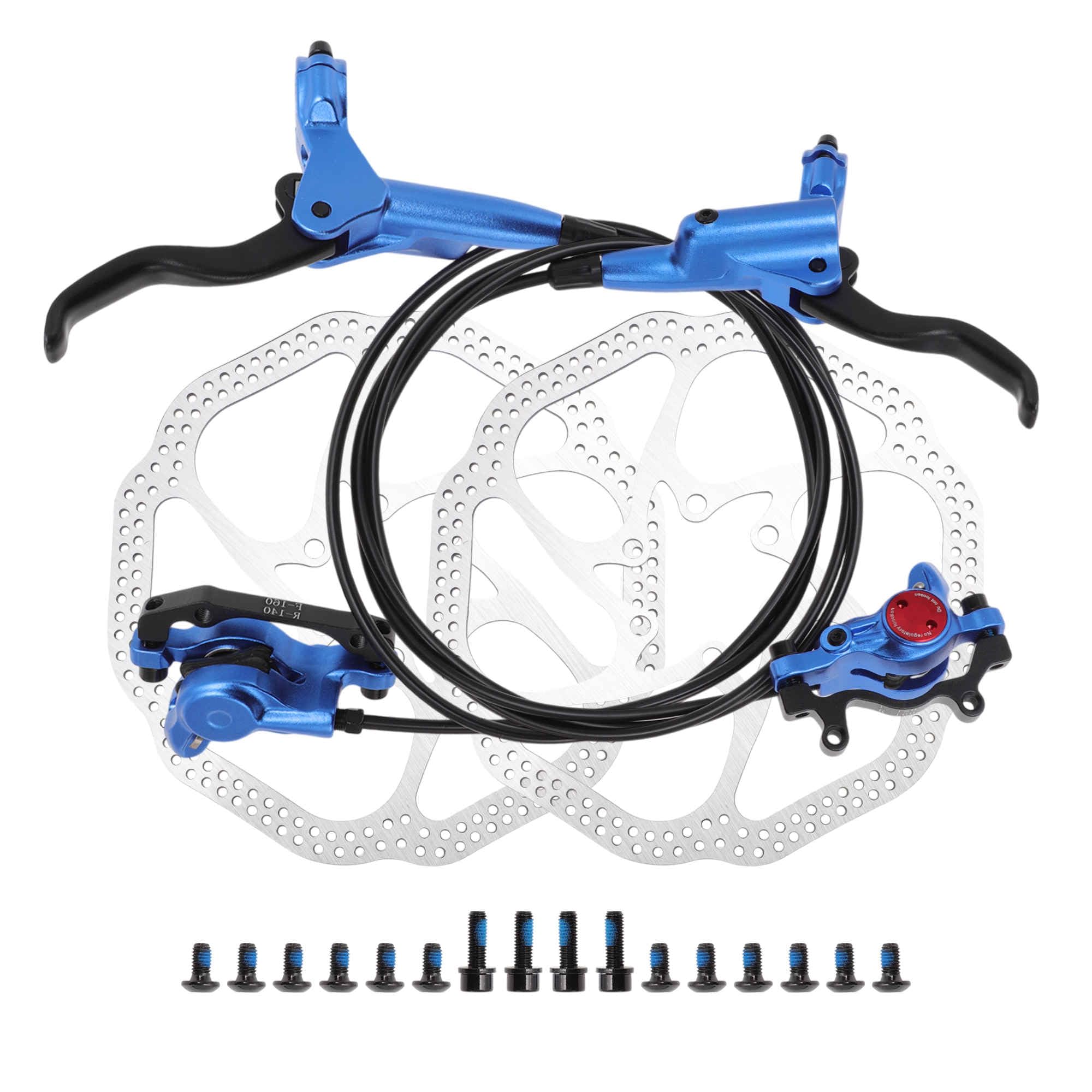 BULLSPANN Bicycle Brake Levers Disc Brake Kit Front and Rear Set with 160mm for Road Bicycle Brake Blue Rotors, 850mm/1450mm Cables, Bikes/MTBs, синий
BULLSPANN Bicycle Brake Levers Disc Brake Kit Front and Rear Set with 160mm for Road Bicycle Brake Blue Rotors, 850mm/1450mm Cables, Bikes/MTBs, синий