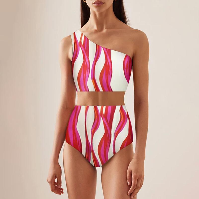 European & American Abstract Print One-Shoulder Bikini Swimsuit for Women Extra Large рожевий
European & American Abstract Print One-Shoulder Bikini Swimsuit for Women Extra Large рожевий