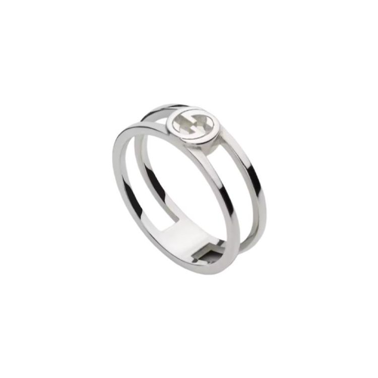 Gucci Interlocking Double G Hollow Detail Ring Unisex rings Silver 797029-J8400-8106 8
Gucci Interlocking Double G Hollow Detail Ring Unisex rings Silver 797029-J8400-8106 8