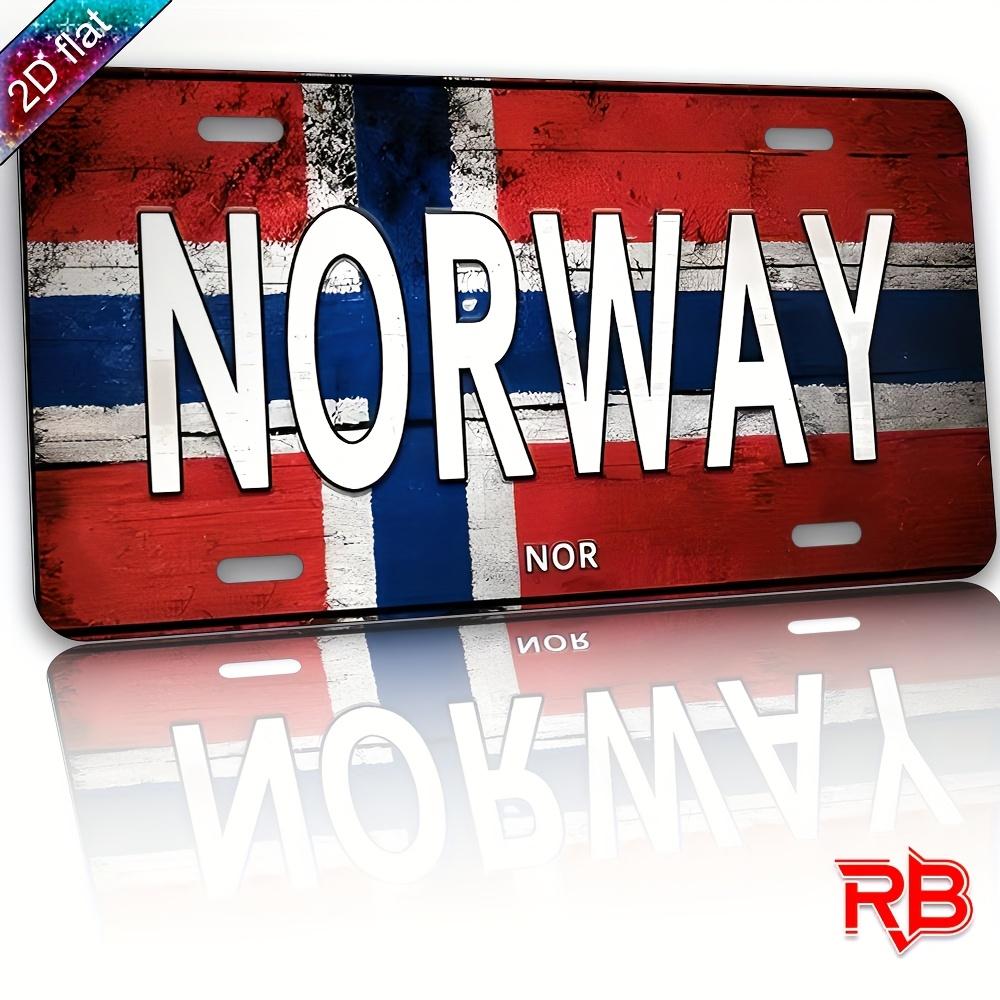 Norway National Flag Vintage License Plate Style Aluminum Metal Sign Retro Scandinavian Travel Souvenir Wall Art Decor for Home 15x30cm(5.9x7.8inch)
Norway National Flag Vintage License Plate Style Aluminum Metal Sign Retro Scandinavian Travel Souvenir Wall Art Decor for Home 15x30cm(5.9x7.8inch)