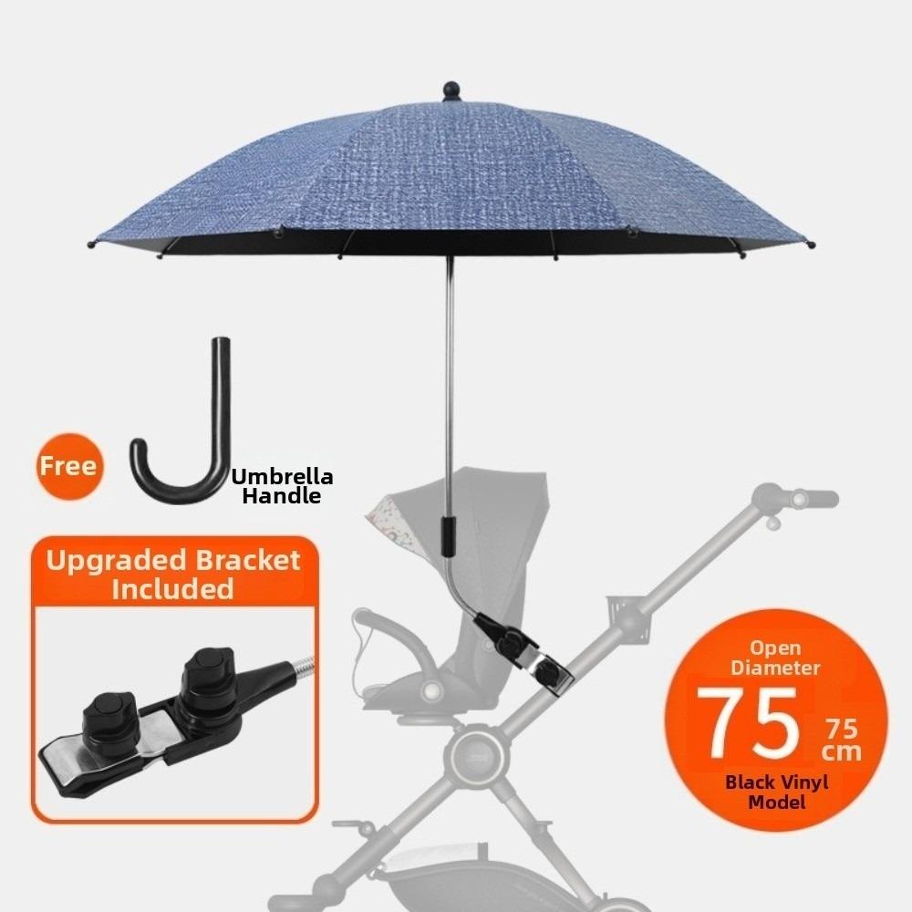 2-in-1 Design Pram Cover Umbrella Adjustable Baby Stroller Umbrella Rain Protection 75CM Dark Blue
2-in-1 Design Pram Cover Umbrella Adjustable Baby Stroller Umbrella Rain Protection 75CM Dark Blue