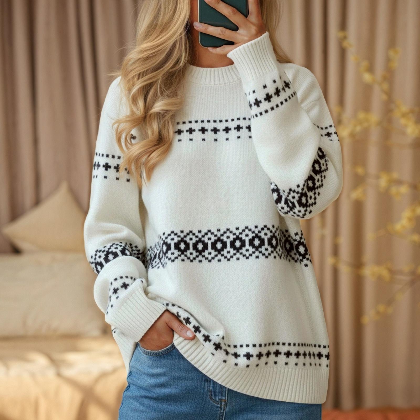 Women s T-Shirt Vintage Floral Print Round Neck Loose Long Sleeve Mid-Length Thumb Leak Top XL білий
Women s T-Shirt Vintage Floral Print Round Neck Loose Long Sleeve Mid-Length Thumb Leak Top XL білий