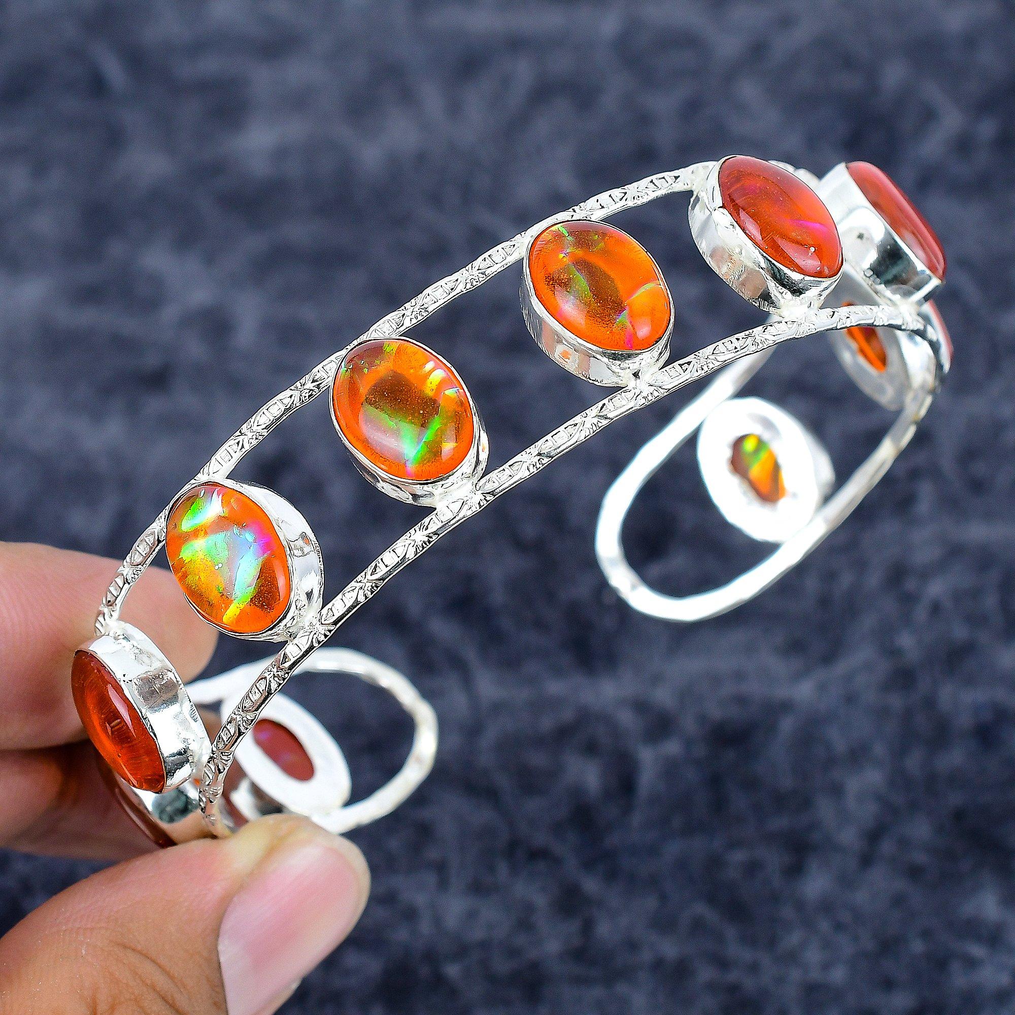 Помаранчевий Опал Триплет Самоцвіт Срібло 925 проби Манжета Браслет Регульований M-3330
Помаранчевий Опал Триплет Самоцвіт Срібло 925 проби Манжета Браслет Регульований M-3330