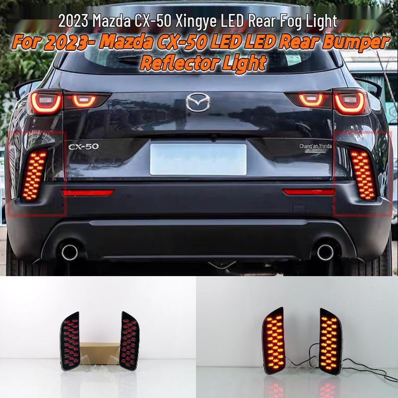 Mazda CX-50 2023 Rear LED Fog Light and Bumper Modification Kit Smoked Black, Three Functions: Pair
Mazda CX-50 2023 Rear LED Fog Light and Bumper Modification Kit Smoked Black, Three Functions: Pair