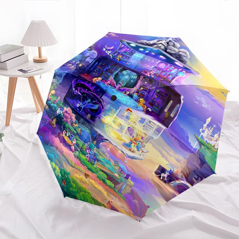 1pc Enchanted Library of Equestria Automatic Folding Umbrella - 3 Folding Design, Vivid Cartoon Pattern, Suitable for Outdoor Activities, A Gift for F
1pc Enchanted Library of Equestria Automatic Folding Umbrella - 3 Folding Design, Vivid Cartoon Pattern, Suitable for Outdoor Activities, A Gift for F