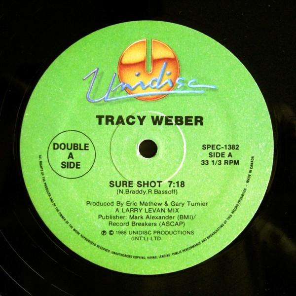 12inch Record TRACY WEBER - Sure Shot SPEC1382 Unidisc 1988 Canada Soul/Funk Used
12inch Record TRACY WEBER - Sure Shot SPEC1382 Unidisc 1988 Canada Soul/Funk Used