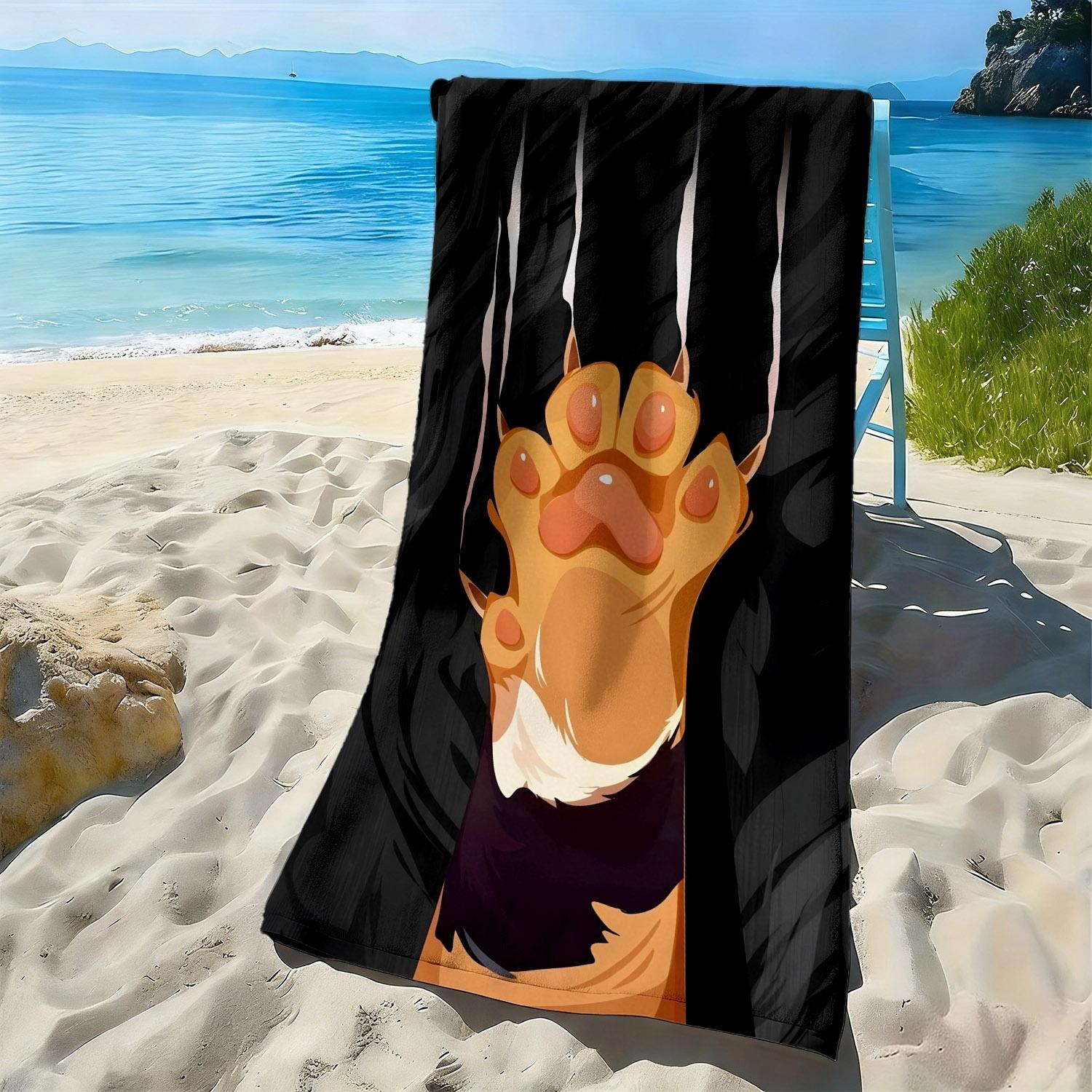 Cartoon cat paw scratch pattern polyester microfiber beach towel is highly absorbent, suitable for swimming and beach outings W40*H60(CM)
Cartoon cat paw scratch pattern polyester microfiber beach towel is highly absorbent, suitable for swimming and beach outings W40*H60(CM)