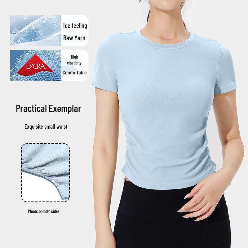 Women s Slim Fit Short Sleeve Yoga Top – Ice Feeling Lycra, Cinched Waist, Off-Shoulder Small
Women s Slim Fit Short Sleeve Yoga Top – Ice Feeling Lycra, Cinched Waist, Off-Shoulder Small