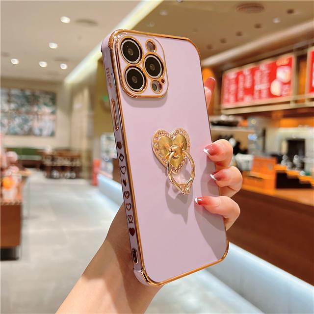 For iPhone 15 16 Pro Max Highend Luxury Quality Plating Love Heart Pattern Diamond Ring Holder Stand Phone Case On 11 12 13 14 XR XS Max 7 Plus For iPhone 13 Pro
For iPhone 15 16 Pro Max Highend Luxury Quality Plating Love Heart Pattern Diamond Ring Holder Stand Phone Case On 11 12 13 14 XR XS Max 7 Plus For iPhone 13 Pro