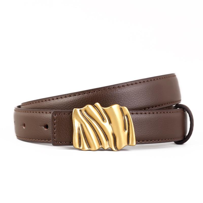 Classic Womens Leather Belt With Silver Alloy Buckle For Casual And Office Wear Coffee Leather
Classic Womens Leather Belt With Silver Alloy Buckle For Casual And Office Wear Coffee Leather