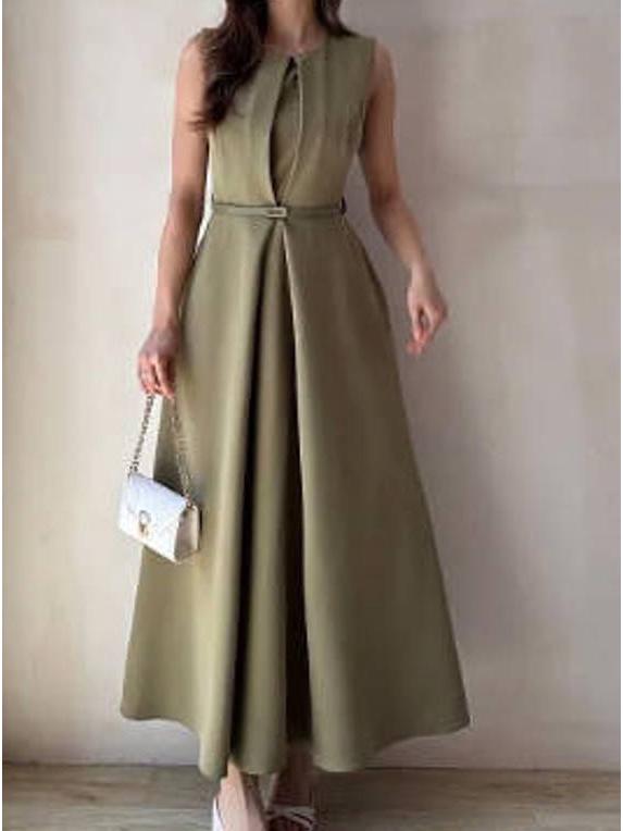 Женское платье без рукавов однотонное с круглым вырезом и карманами - Коллекция Лето 2025 XS
Женское платье без рукавов однотонное с круглым вырезом и карманами - Коллекция Лето 2025 XS