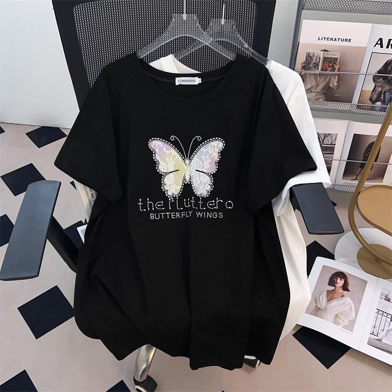 Women s Plus Size Mid-Length Loose Short-Sleeve Round Neck T-Shirt (200/300/350 Jin) 2XL чорний
Women s Plus Size Mid-Length Loose Short-Sleeve Round Neck T-Shirt (200/300/350 Jin) 2XL чорний