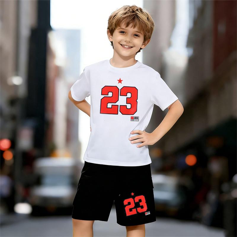 Boys 2 Piece Cartoon Number 23 Print Outfit, Short Sleeve T-Shirt and Shorts Set for Kids Age 5-14, Black and White Sporty Casual Summer Clothes 13-14 Years білий
Boys 2 Piece Cartoon Number 23 Print Outfit, Short Sleeve T-Shirt and Shorts Set for Kids Age 5-14, Black and White Sporty Casual Summer Clothes 13-14 Years білий