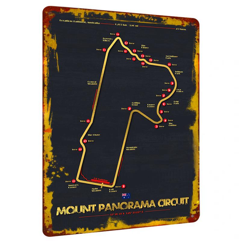 Mount Panorama Circuit Bathurst Australia km Turns Racing Track Metal Wall Art Decor 20x30cm(7.8x11.8inch)
Mount Panorama Circuit Bathurst Australia km Turns Racing Track Metal Wall Art Decor 20x30cm(7.8x11.8inch)