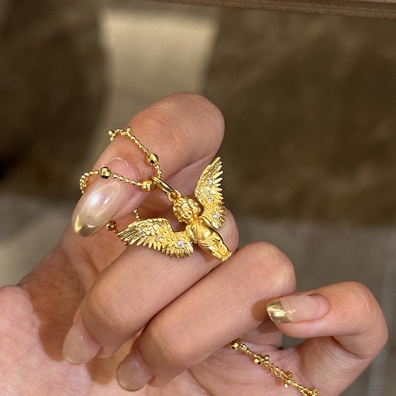 2024 Retro Angel Pendant Necklace: Exquisite Golden Wings & Unique Style for Women
2024 Retro Angel Pendant Necklace: Exquisite Golden Wings & Unique Style for Women
