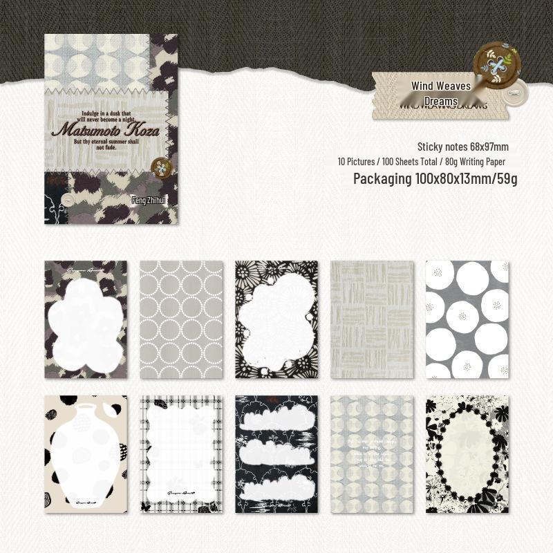 Twilight Writable Sticky Notes: Matsumae Small Series Basic Planner Collage, 100 Sheets, 5 Varieties.
Twilight Writable Sticky Notes: Matsumae Small Series Basic Planner Collage, 100 Sheets, 5 Varieties.