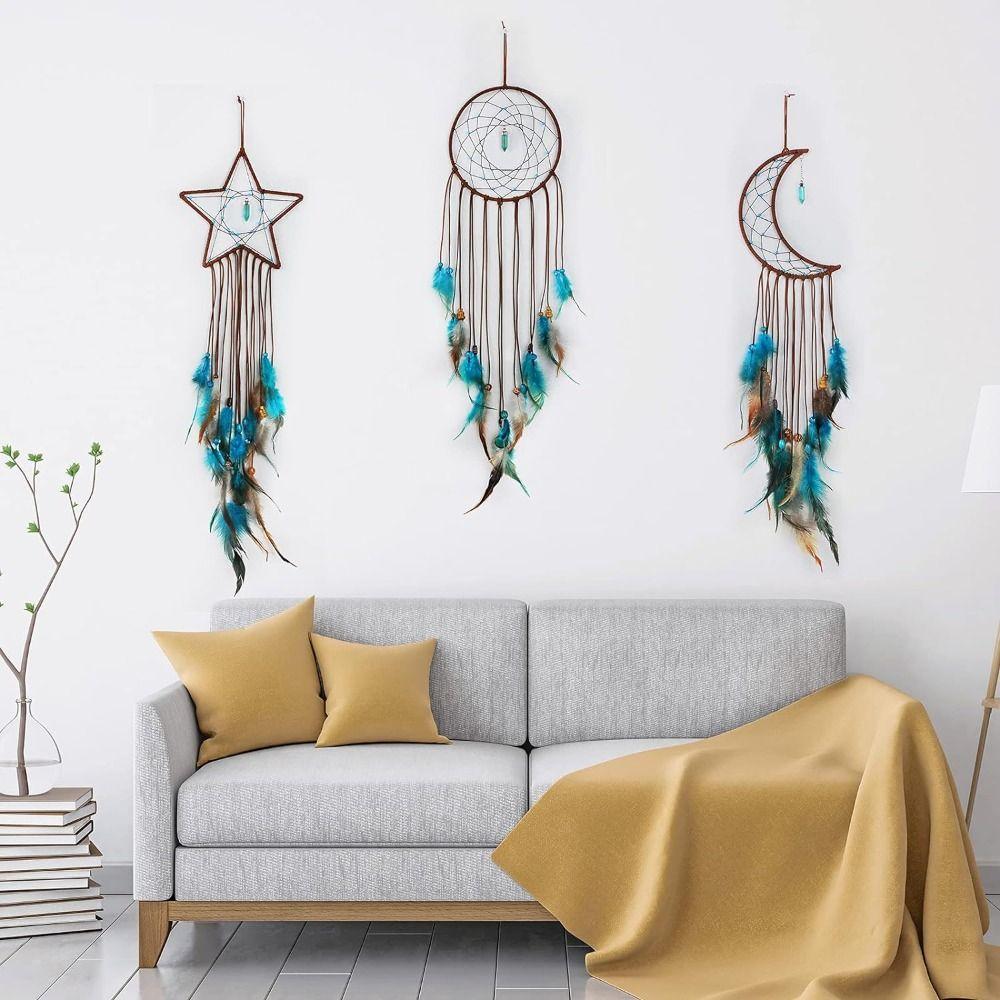 3 pcs Feather Home Decoration Dream Catcher Sun, Moon, Stars Feather Wind Chime Pendant Room
3 pcs Feather Home Decoration Dream Catcher Sun, Moon, Stars Feather Wind Chime Pendant Room