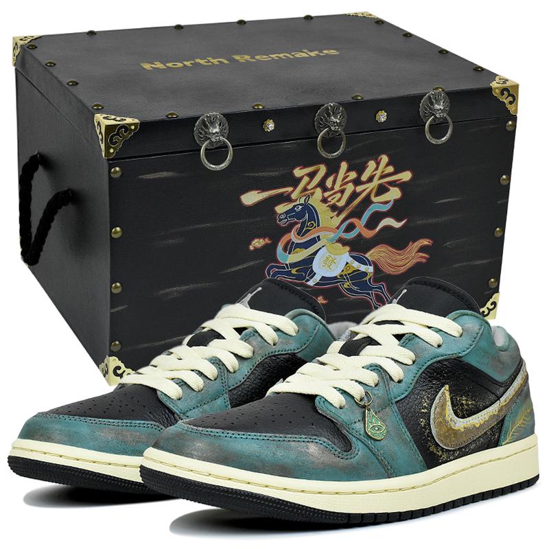 Jordan Air Jordan 1 Abrasion Resistant Low top Vintage Basketball Shoes Men s Black Green HQ2010-012(Team96-S-BOX) 40.5
Jordan Air Jordan 1 Abrasion Resistant Low top Vintage Basketball Shoes Men s Black Green HQ2010-012(Team96-S-BOX) 40.5