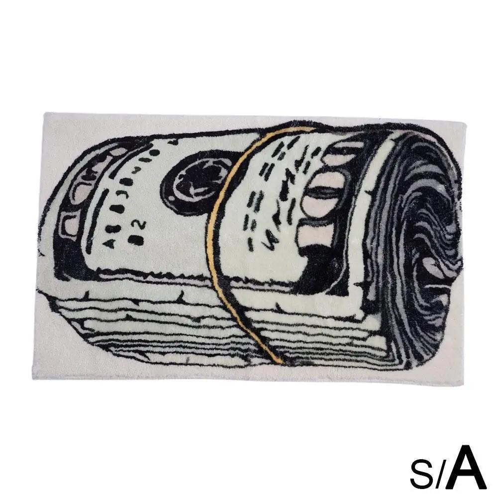 Ковер в форме денег, творческая личность, имитация нестандартной двери, 100 кашемировый пол, коврик в виде доллара, деньги, коврик в виде банкноты, коврик S9I8