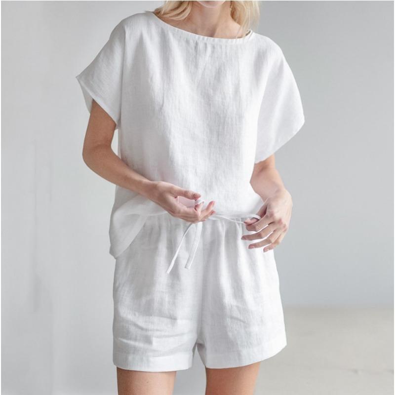Женская повседневная одежда, футболка с коротким рукавом и шорты на шнурке, летний комплект из двух предметов XL белый
Женская повседневная одежда, футболка с коротким рукавом и шорты на шнурке, летний комплект из двух предметов XL белый
