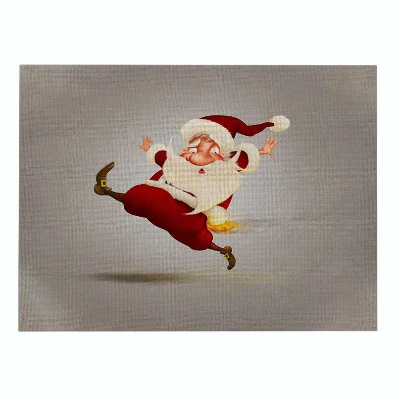 Christmas Kitchen Placemat Cartoon Santa Pattern Decorative Table Mats Waterproof Drink Coasters Linen Cup Mats Western Placemat 2pcs 30x45cm
Christmas Kitchen Placemat Cartoon Santa Pattern Decorative Table Mats Waterproof Drink Coasters Linen Cup Mats Western Placemat 2pcs 30x45cm