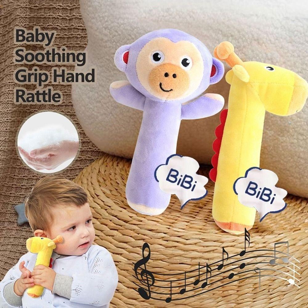 Plush Hand-cranked Bell Toys Cartoon Animal Soothing Plush Animal Toy Hand-cranked Stick Baby
Plush Hand-cranked Bell Toys Cartoon Animal Soothing Plush Animal Toy Hand-cranked Stick Baby