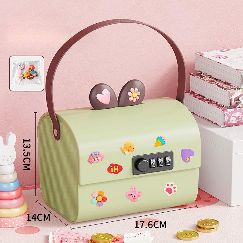 Lock Storage Box Plastic Cartoon Cash Box Desktop Storage Container Large Capacity Multifunctional Storage Password Box зелёный
Lock Storage Box Plastic Cartoon Cash Box Desktop Storage Container Large Capacity Multifunctional Storage Password Box зелёный
